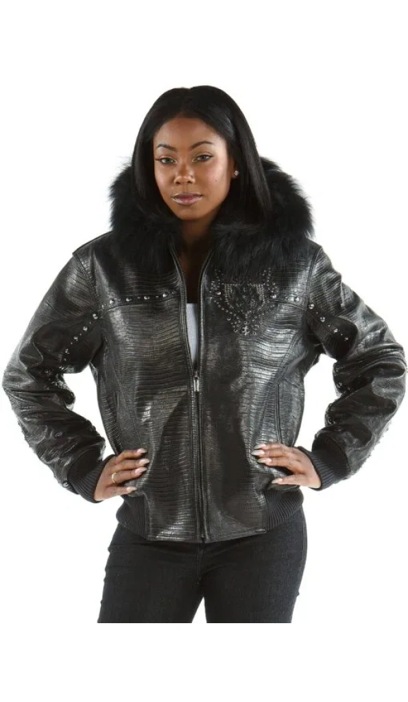 Pelle Pelle Emblem Women Black Hood Jacket