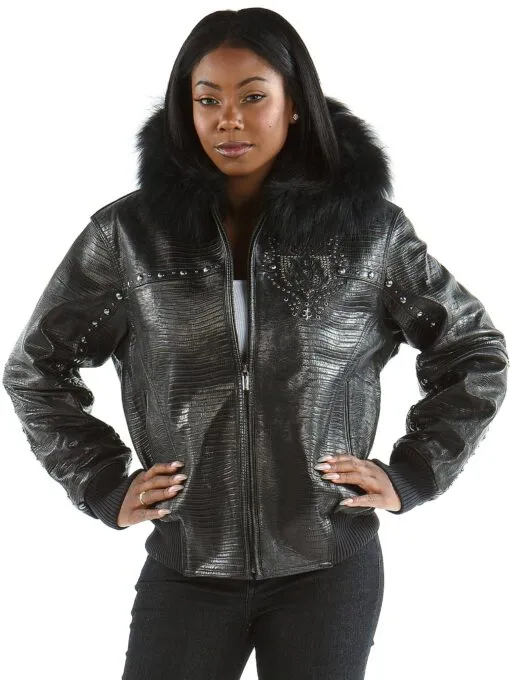 Pelle Pelle Emblem Women Black Hood Jacket