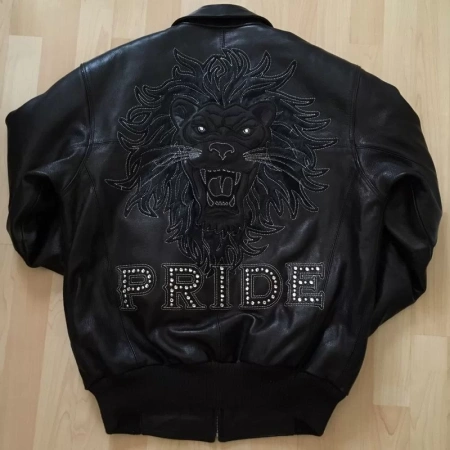 Pelle Pelle Black Pride Stud Leather Jacket