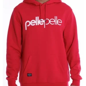Pelle Pelle Red Men Plain Hoodie