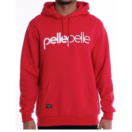 Pelle Pelle Red Men Plain Hoodie