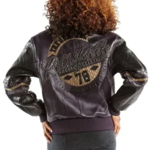 Women Pelle Pelle Premium Leather Purple Jacket