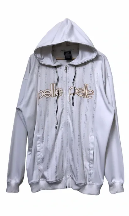 Pelle Pelle White Jogging Zipper Hood Jacket
