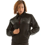 Women Pelle Pelle Black Wool Stud Jacket