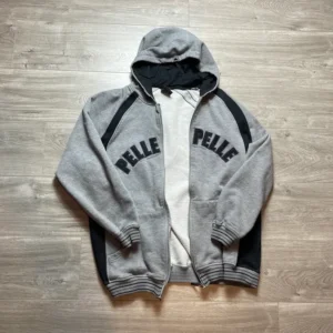Pelle Pelle Grey Jogging Zip Varsity Jacket