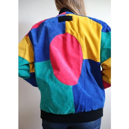 Women Pelle Pelle Multicolor Wool Jacket