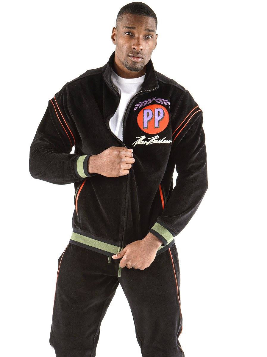 Pelle Pelle Black Orange Strips MB Tracksuit