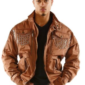 Pelle Pelle Men Brown Polyester Jacket view 2