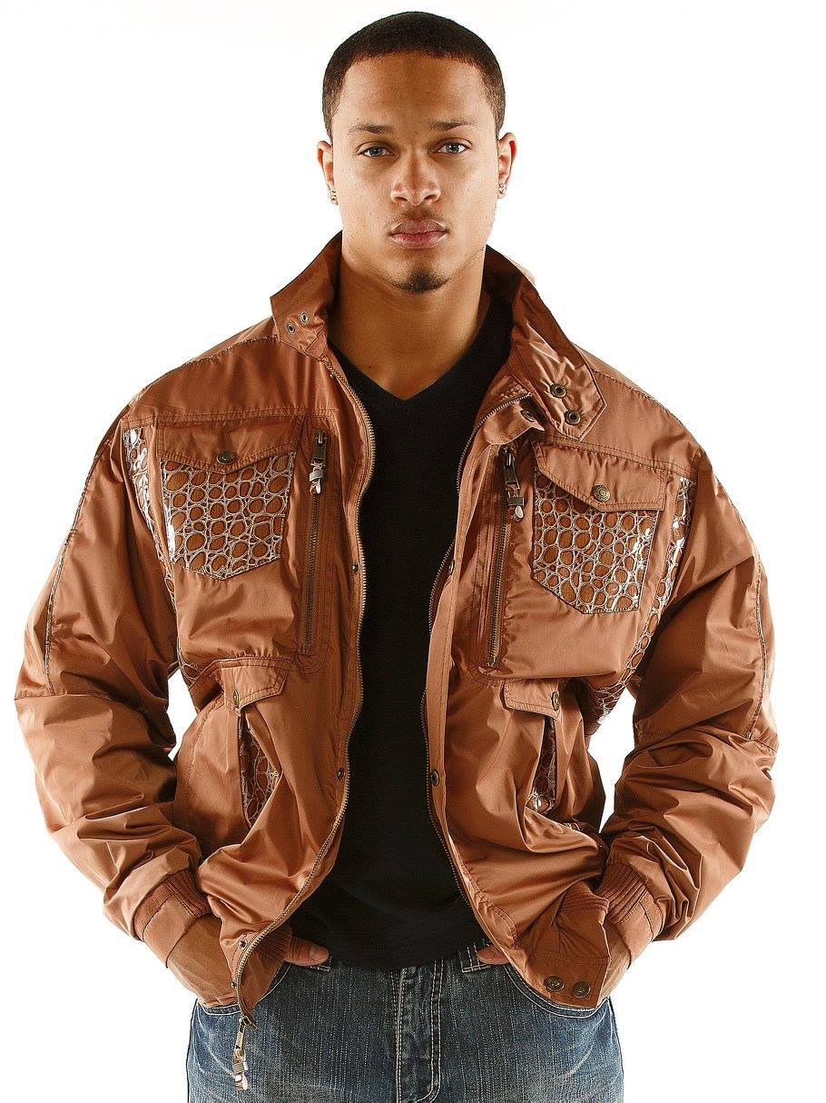 Pelle Pelle Men Brown Polyester Jacket