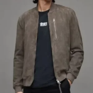 Pelle Pelle Kemble Suede Grey Wool Jacket