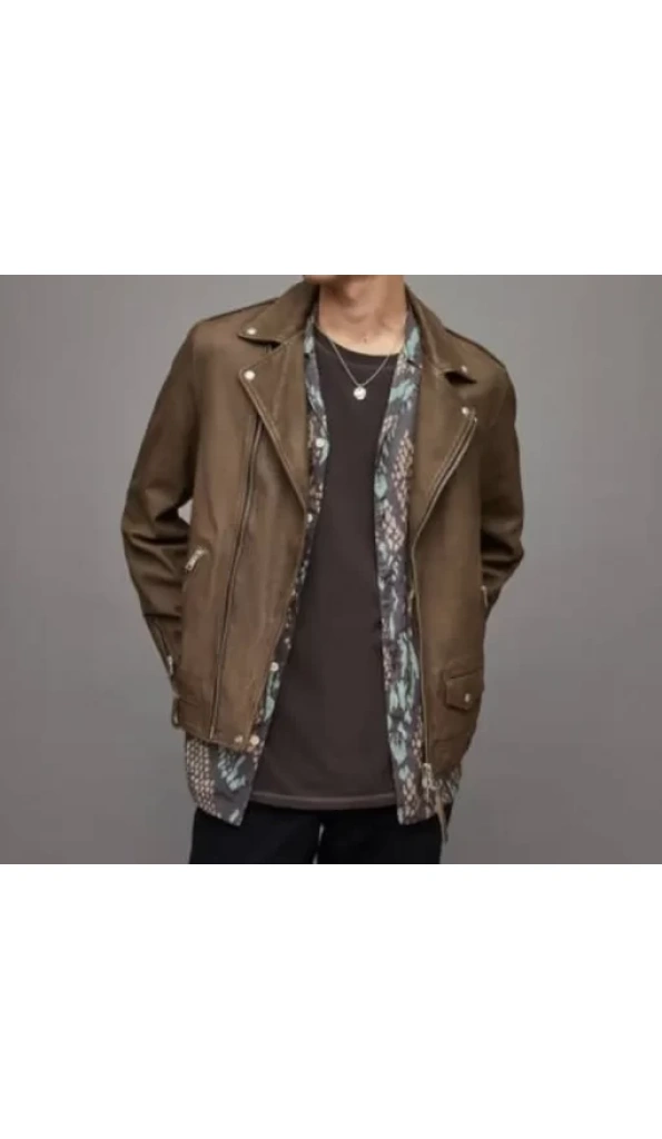 Pelle Pelle Brown Milo Leather Biker Jacket