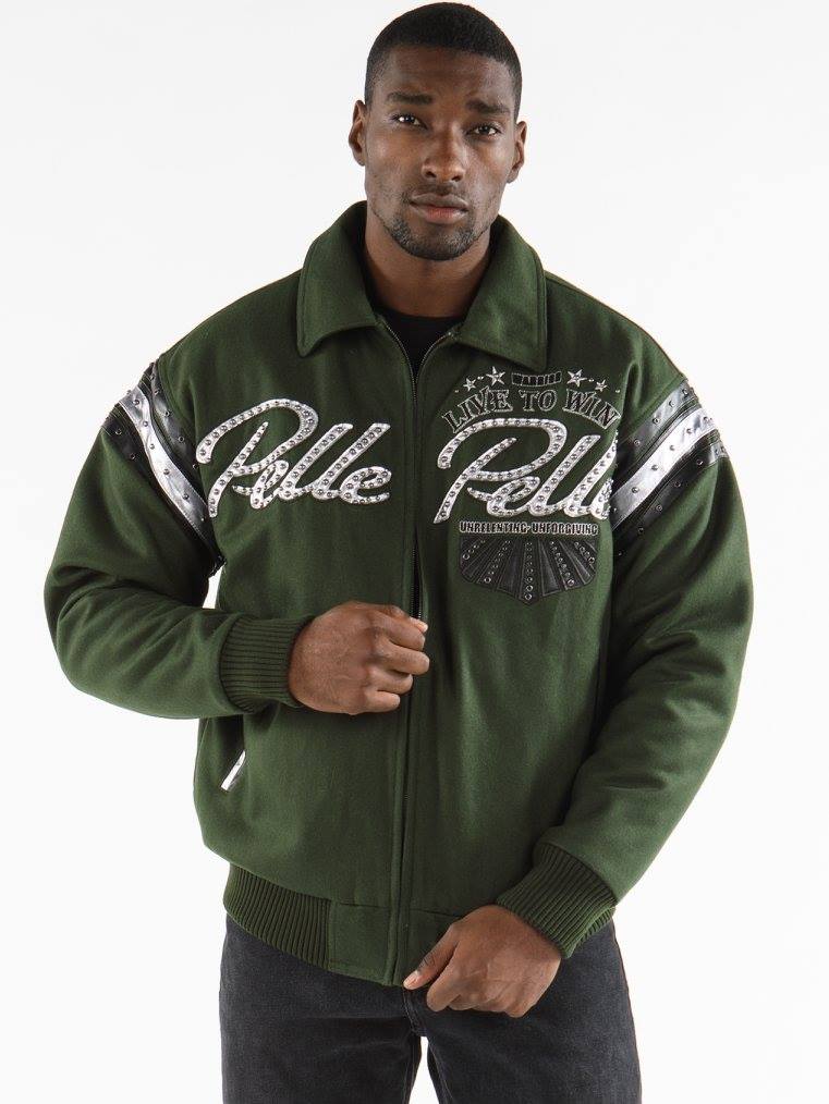 Pelle Pelle Green Live To Win Wool Jacket