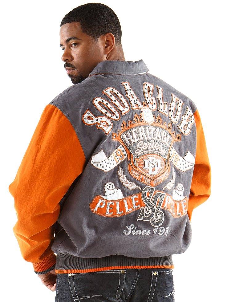 Pelle Pelle Orange Grey MB Soda Club Jacket