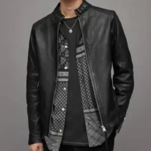 Pelle Pelle Men Black Tagg Leather Jacket