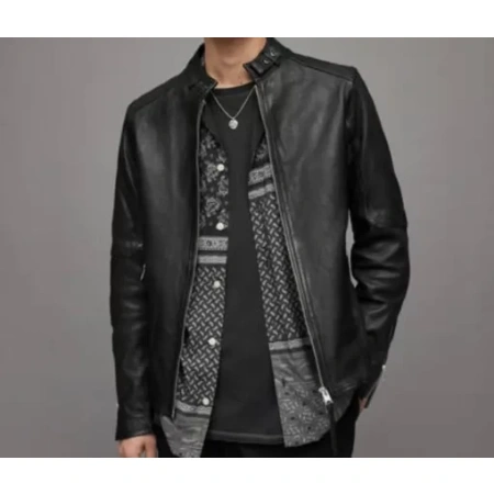 Pelle Pelle Men Black Tagg Leather Jacket