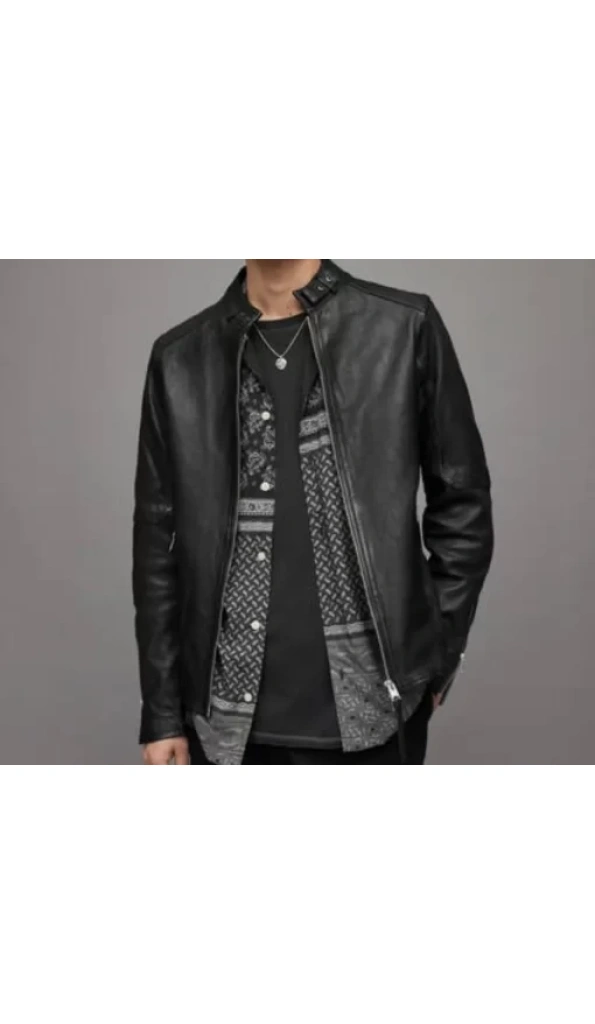 Pelle Pelle Men Black Tagg Leather Jacket