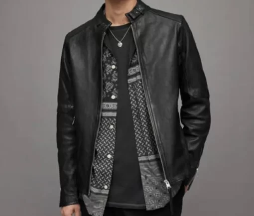 Pelle Pelle Men Black Tagg Leather Jacket