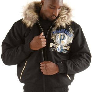 Pelle Pelle Black Leather Co. Wool Jacket