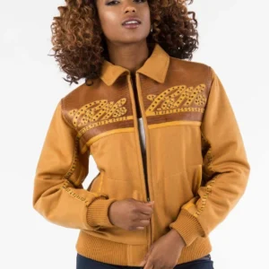 Pelle Pelle Women Mustard Stud Wool Jacket