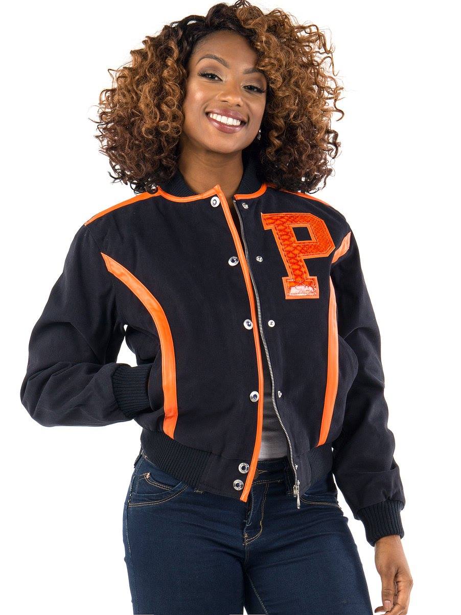 Pelle Pelle Black With Orange Stripes Jacket