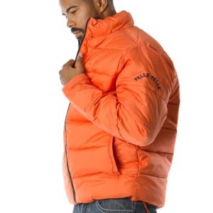 Pelle Pelle Men Orange Puffer Zipper Jacket
