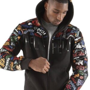 Pelle Pelle Men Repeat Black Wool Jacket view 1