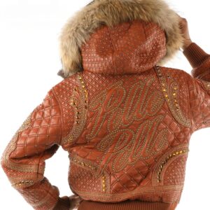 Pelle Pelle Encrusted Brown Stud Jacket view 1