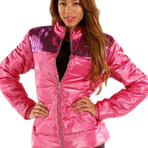 Best Pelle Pelle Women Pink Metallic Puffer Jacket