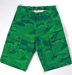 Authentic Pelle Pelle Green Army Print Short view 1