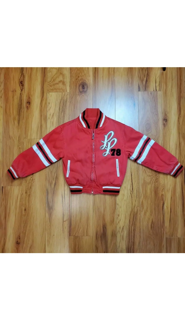Pelle Pelle Red 1978 Leather Varsity Jacket