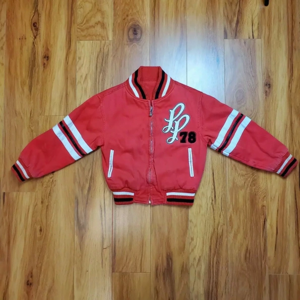 Pelle Pelle Red 1978 Leather Varsity Jacket