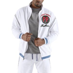White Pelle Pelle Marc Buchanan Varsity Tracksuit