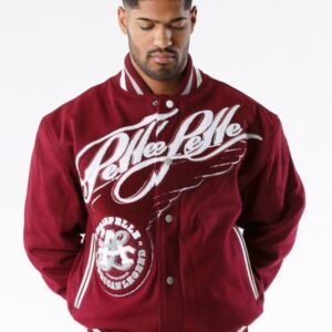 Bold Pelle Pelle Red Varsity Jacket