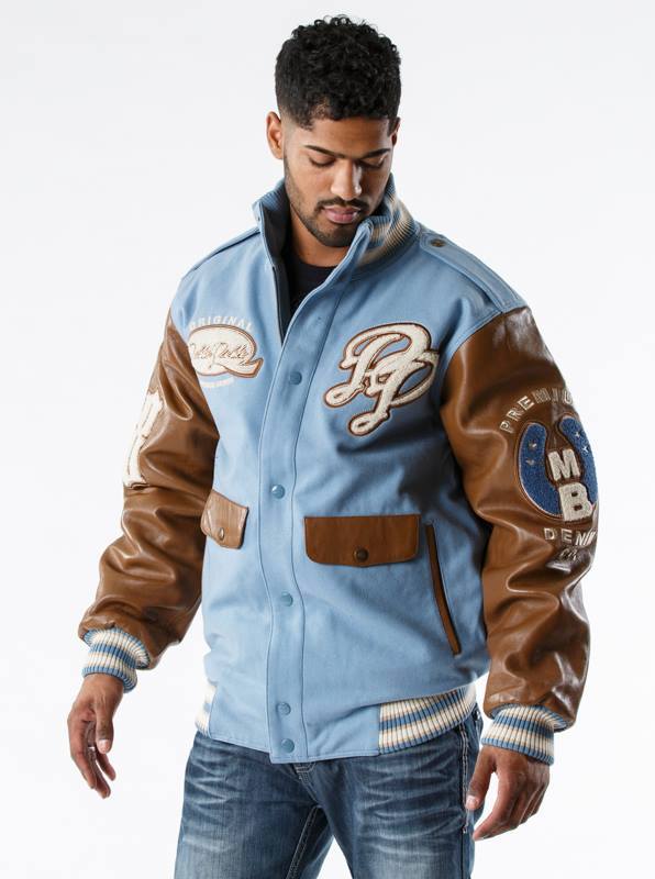 Pelle Pelle Sky Blue Varsity Jacket