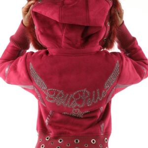 Pelle Pelle Red Winged Fur Hood Jacket