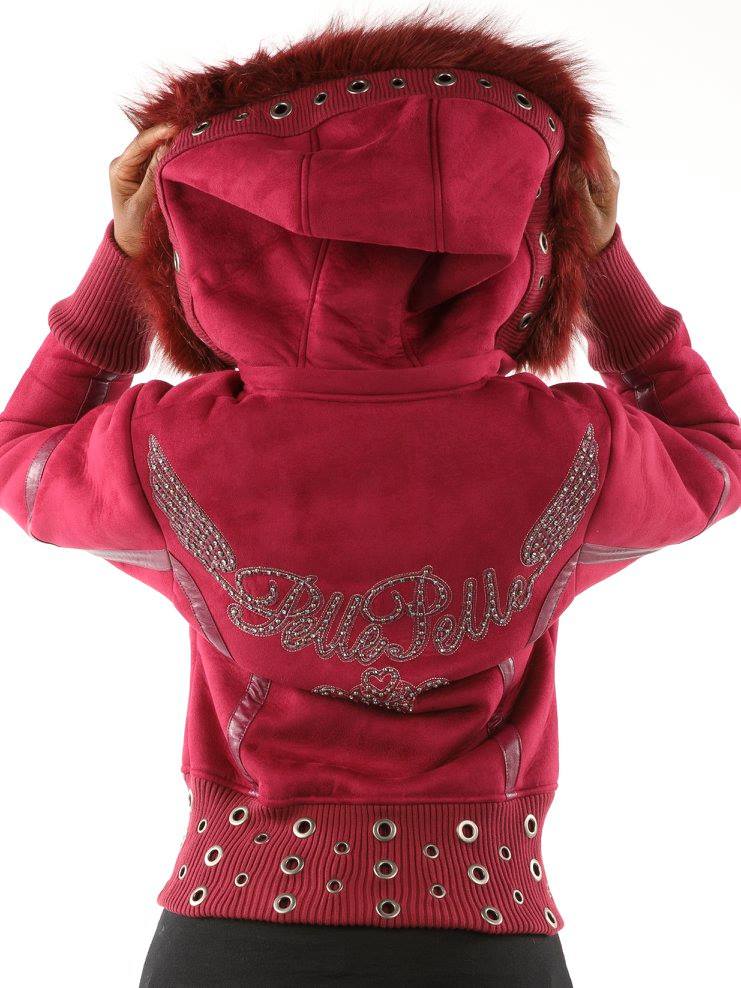 Pelle Pelle Red Winged Fur Hood Jacket