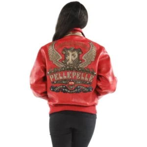 Pelle Pelle Women Red Leather Jacket | Legend Series