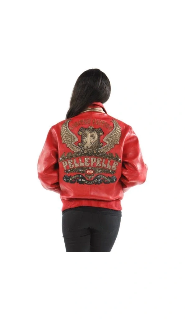 Pelle Pelle Women Red Leather Jacket | Legend Series
