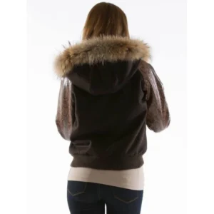 Pelle Pelle Women Fur Hood Jacket | Dark Brown Jacket