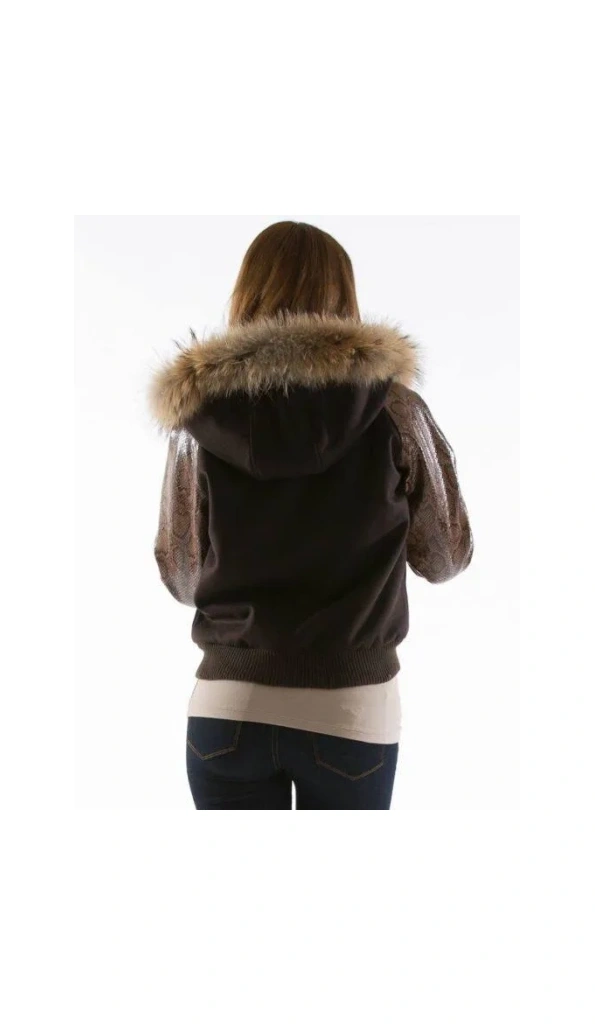 Pelle Pelle Women Fur Hood Jacket | Dark Brown Jacket