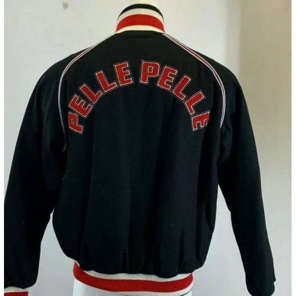 Pelle Pelle Varsity Wool Jacket | Black Orange Jacket view 2