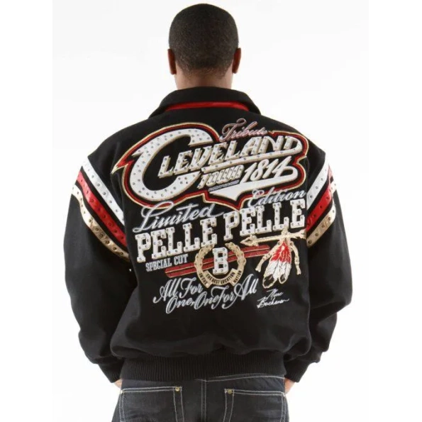 Pelle Pelle Cleveland Town Wool Black Jacket | Men Jacket view 2