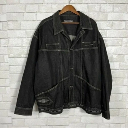 Pelle Pelle Denim Charcoal Black Jacket