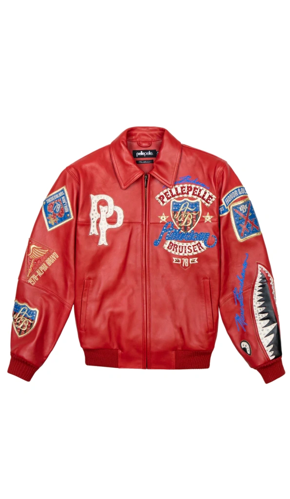 Pelle Pelle American Bruiser Red Plush Jacket