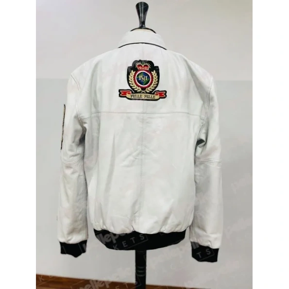 Pelle Pelle White Patches Leather Jacket