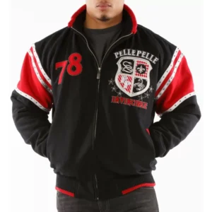 Pelle Pelle Invicible 1978 MB Wool Jacket | Red Black view 1