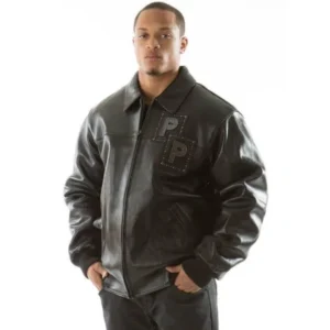 Pelle Pelle Black Jeweled Men Jacket | Leather Jacket