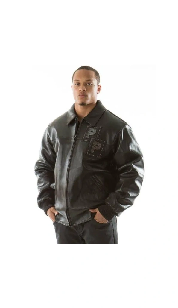 Pelle Pelle Black Jeweled Men Jacket | Leather Jacket
