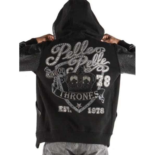 Pelle Pelle King Of Throne Men Hood Jacket | Wool Jacket view 2