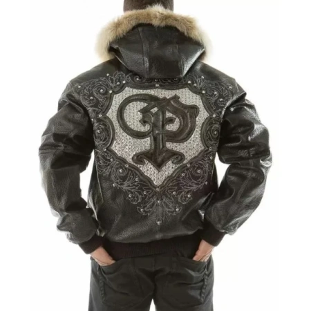 Pelle Pelle Men Crest Fur Hood Jacket